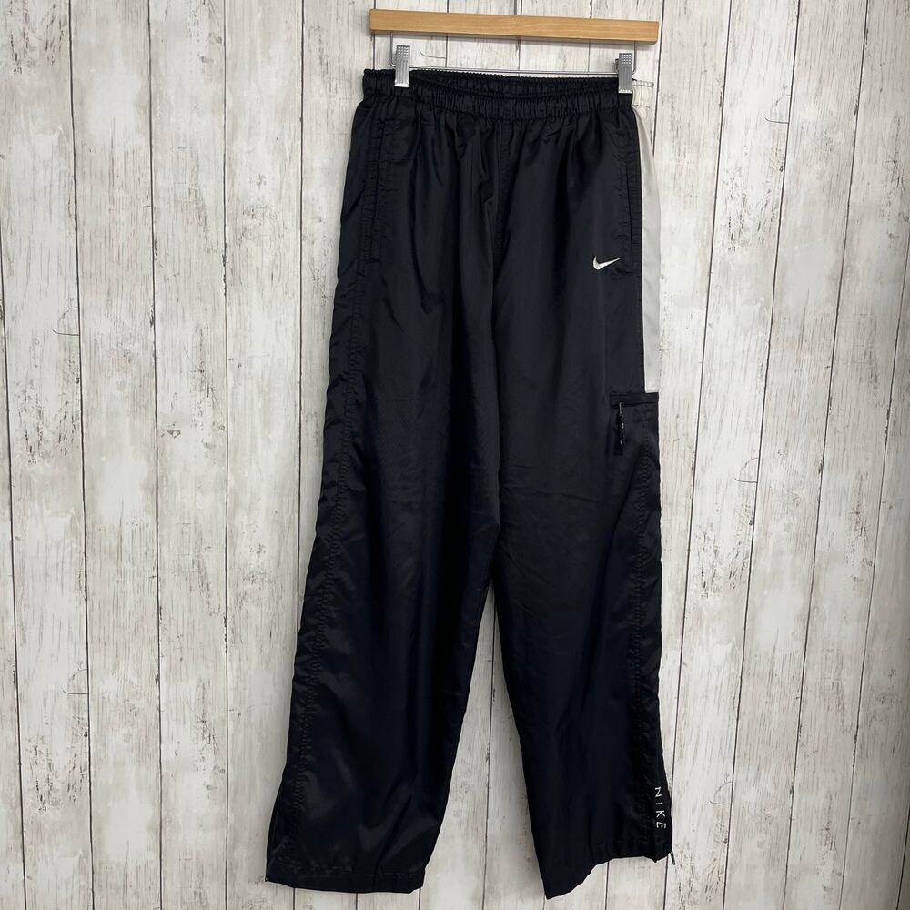 Nike Vintage 90s Nylon Lightweight Zipper Bottom Streetwear Swish Track Pants